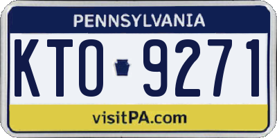 PA license plate KTO9271