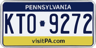 PA license plate KTO9272