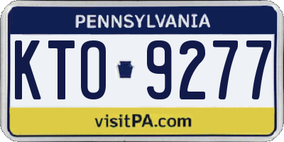 PA license plate KTO9277