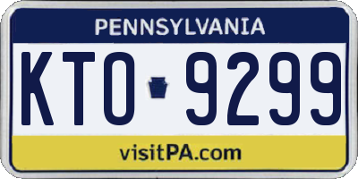 PA license plate KTO9299