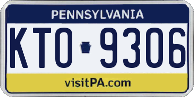 PA license plate KTO9306