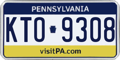 PA license plate KTO9308