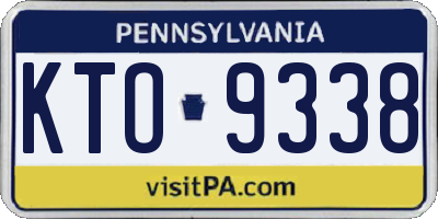 PA license plate KTO9338