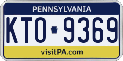 PA license plate KTO9369