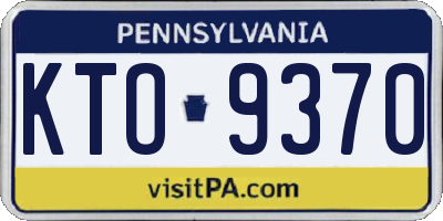 PA license plate KTO9370