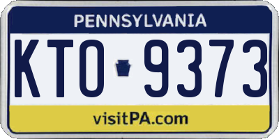 PA license plate KTO9373