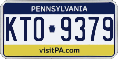 PA license plate KTO9379