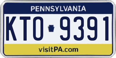 PA license plate KTO9391