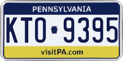 PA license plate KTO9395