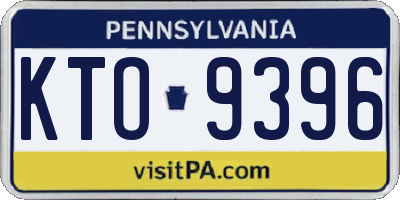 PA license plate KTO9396