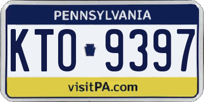 PA license plate KTO9397