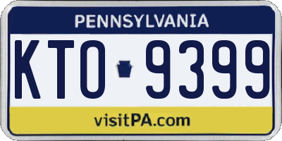 PA license plate KTO9399