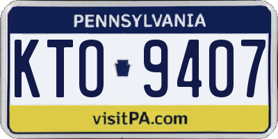 PA license plate KTO9407