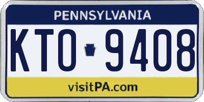 PA license plate KTO9408