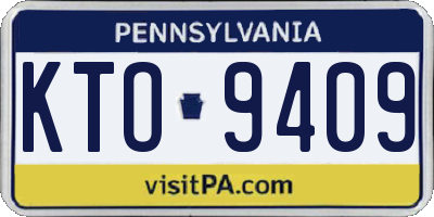 PA license plate KTO9409