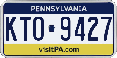 PA license plate KTO9427