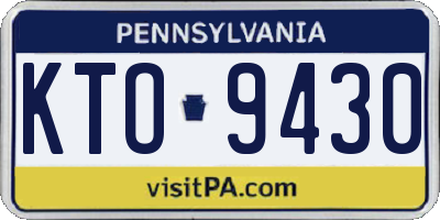 PA license plate KTO9430