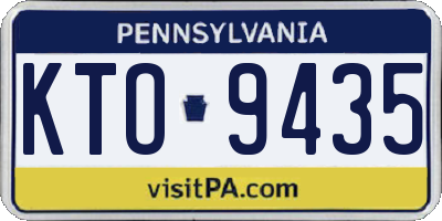 PA license plate KTO9435