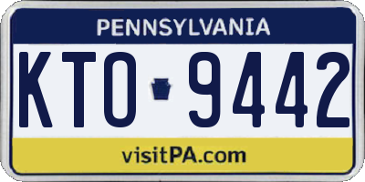 PA license plate KTO9442