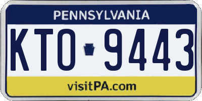 PA license plate KTO9443