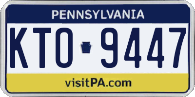 PA license plate KTO9447