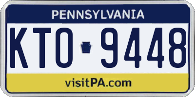 PA license plate KTO9448