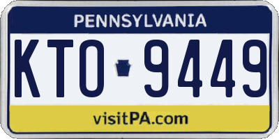 PA license plate KTO9449