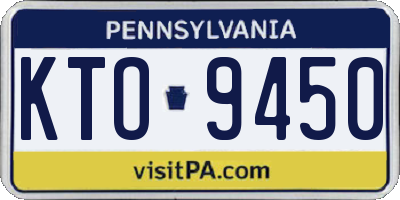 PA license plate KTO9450