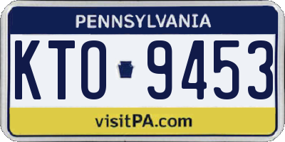PA license plate KTO9453