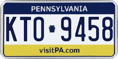 PA license plate KTO9458