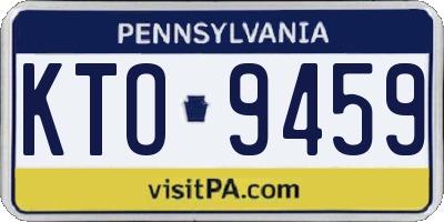 PA license plate KTO9459