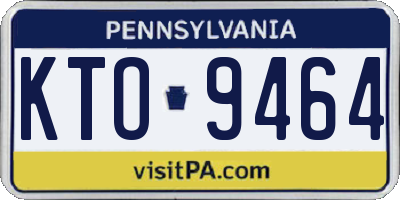 PA license plate KTO9464