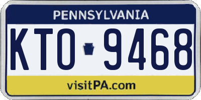 PA license plate KTO9468