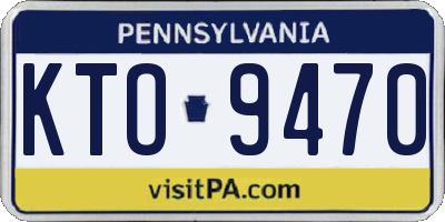 PA license plate KTO9470