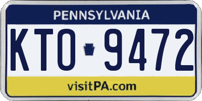 PA license plate KTO9472