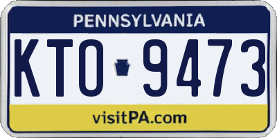 PA license plate KTO9473