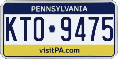 PA license plate KTO9475