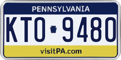 PA license plate KTO9480