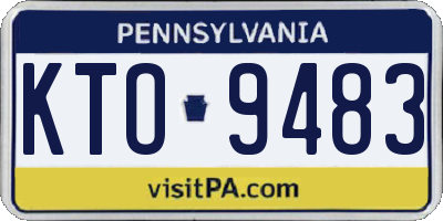 PA license plate KTO9483