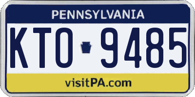 PA license plate KTO9485