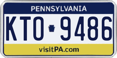 PA license plate KTO9486