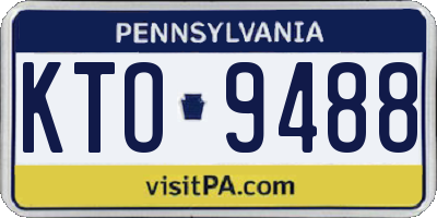 PA license plate KTO9488