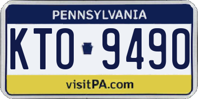 PA license plate KTO9490