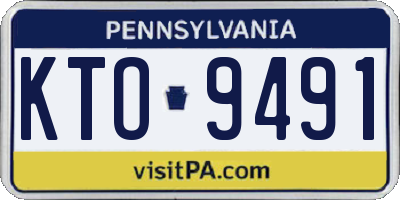 PA license plate KTO9491