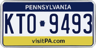 PA license plate KTO9493