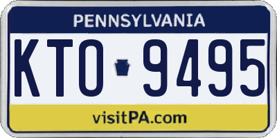 PA license plate KTO9495