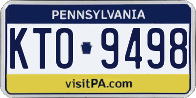 PA license plate KTO9498
