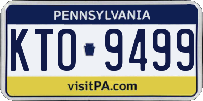 PA license plate KTO9499