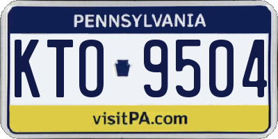 PA license plate KTO9504