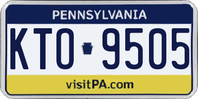 PA license plate KTO9505